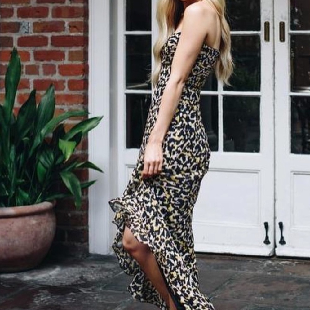 NWT Amanda Uprichard Eden gown leopard print - Picture 4 of 17